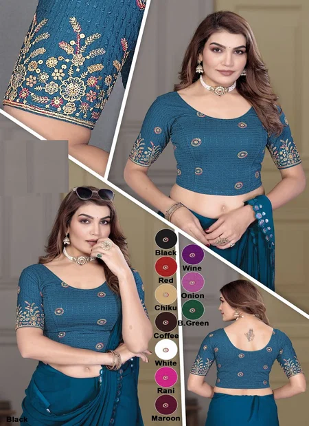 HC 3481 Crush Sequence Work Blouses Wholesale Price In Surat